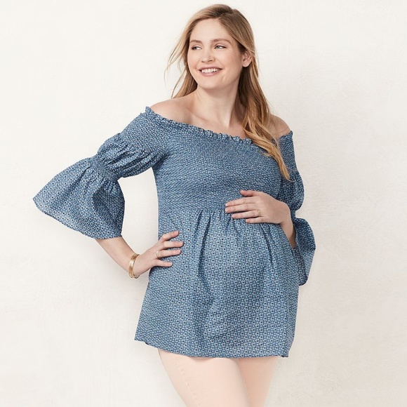 off the shoulder maternity top